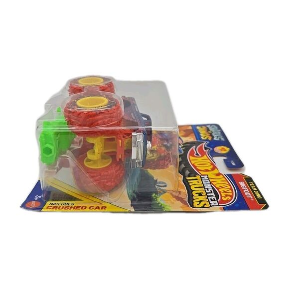 Hot Wheels Monster Trucks Bigfoot Team Dino Sharks vs Dinos 1:64 Red - Picture 3 of 7